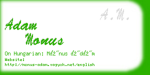 adam monus business card