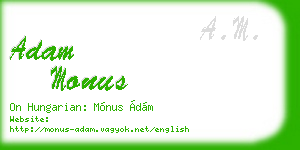 adam monus business card